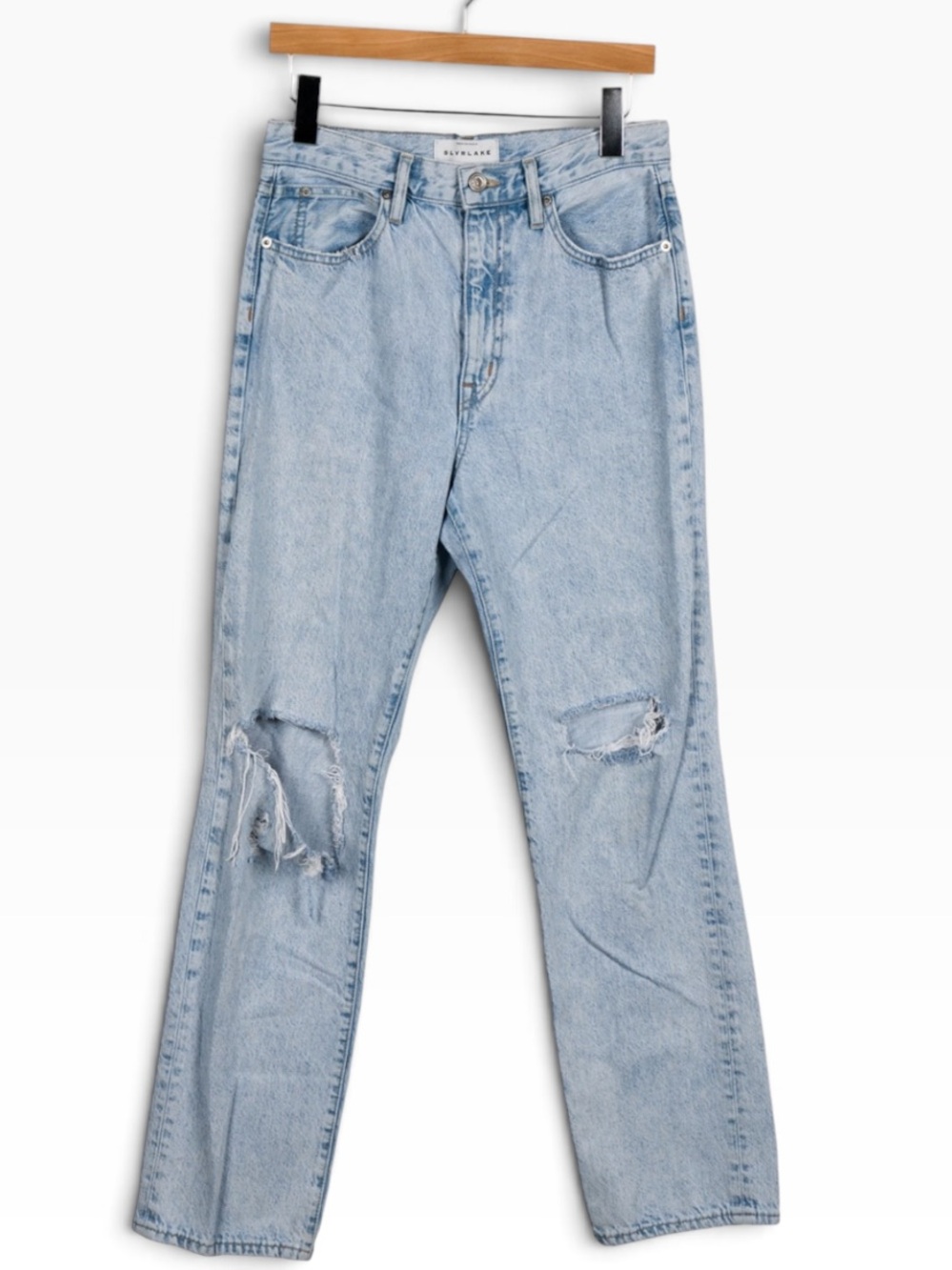 SLVRLAKE Beatnik High Rise Slim Jeans Time Worn Distressed Size 29